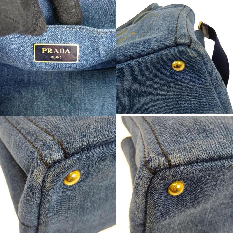 PRADA（プラダ） カナパ デニム 2WAYショルダーバッグ ハンドバッグ