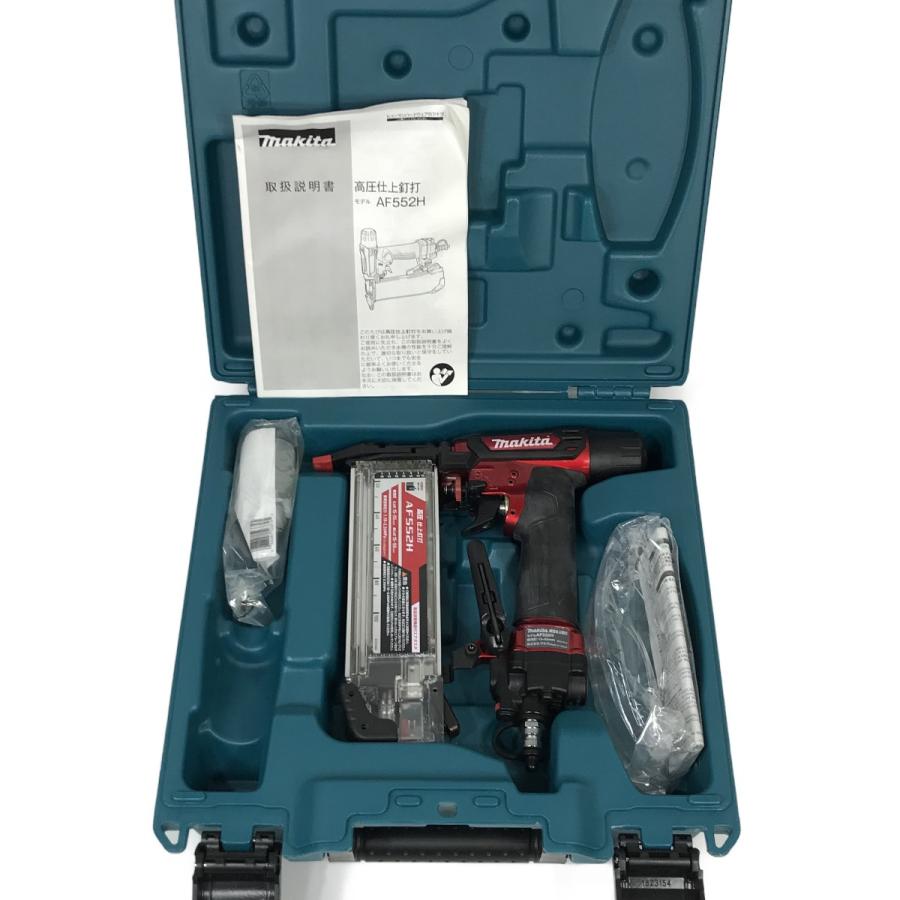 MAKITA マキタ 高圧仕上釘打 55mm エアダスタ付 AF552H レッド 目立っ 