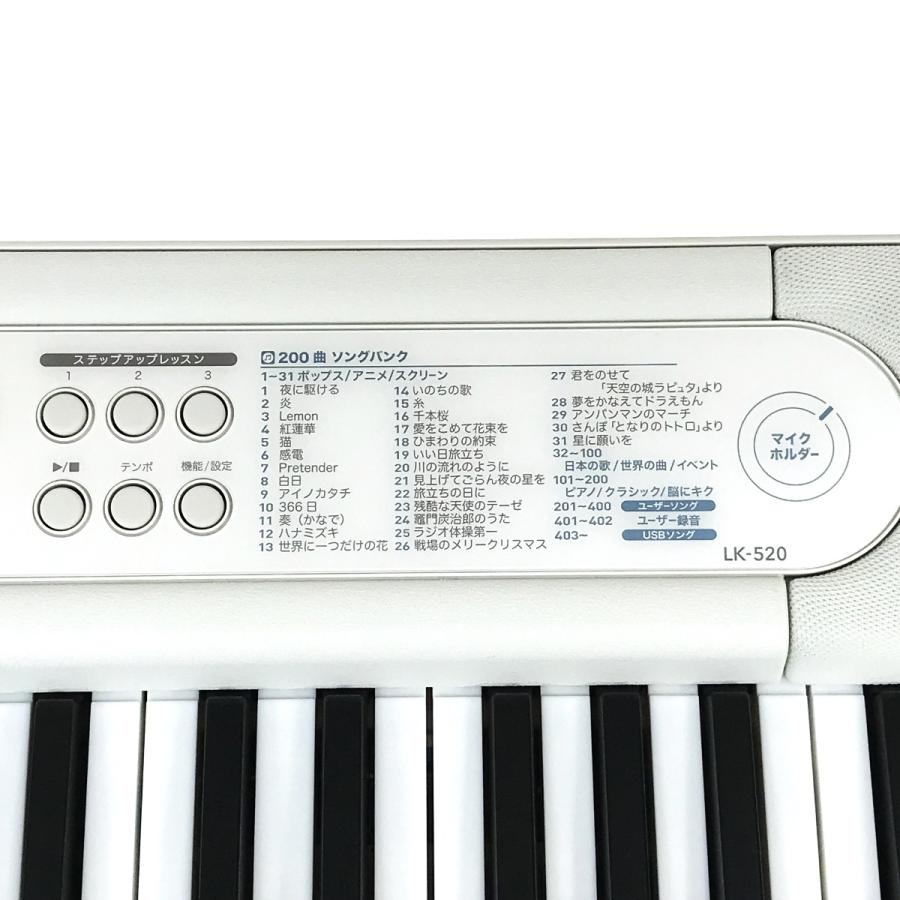 中古 CASIO Casiotone LK-520 光ナビゲーションキーボード CASIO（カシオ） ## Casiotone 光ナビゲーションキーボード LK-520 61
