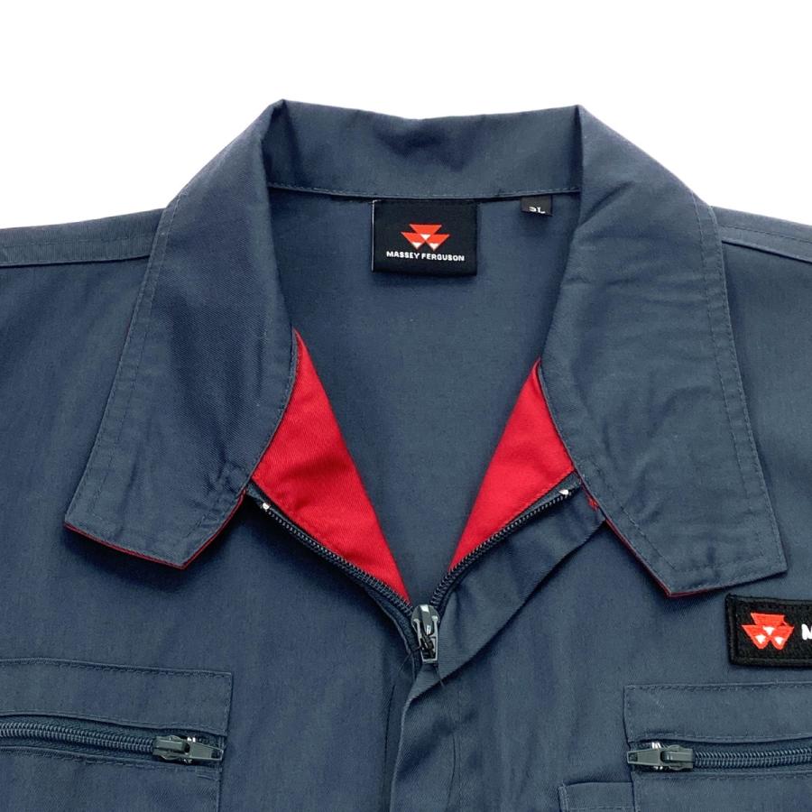 massey ferguson マッセイファーガソン 長袖ツナギ服 スミグリーン 3L