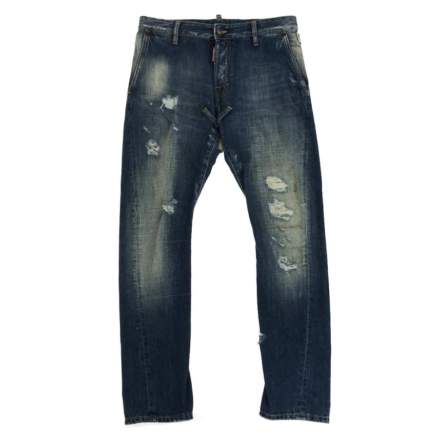##Dsquared2 ディースクエアード ダメージ加工デニムパンツ S71LA0435 インディゴ メンズ46 DSQUARED2（ディースクエアード） ## ダメージ加工デニムパンツ