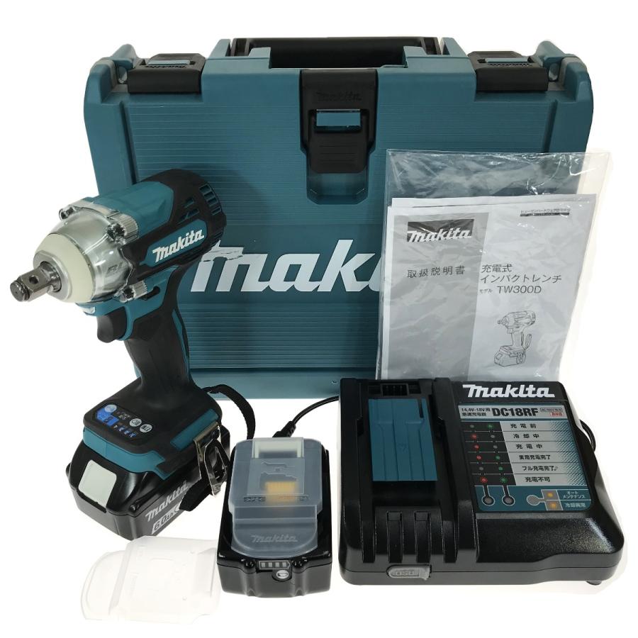 MAKITA マキタ 充電式インパクトレンチ 18V TW300DRGX ブルー 充電器 