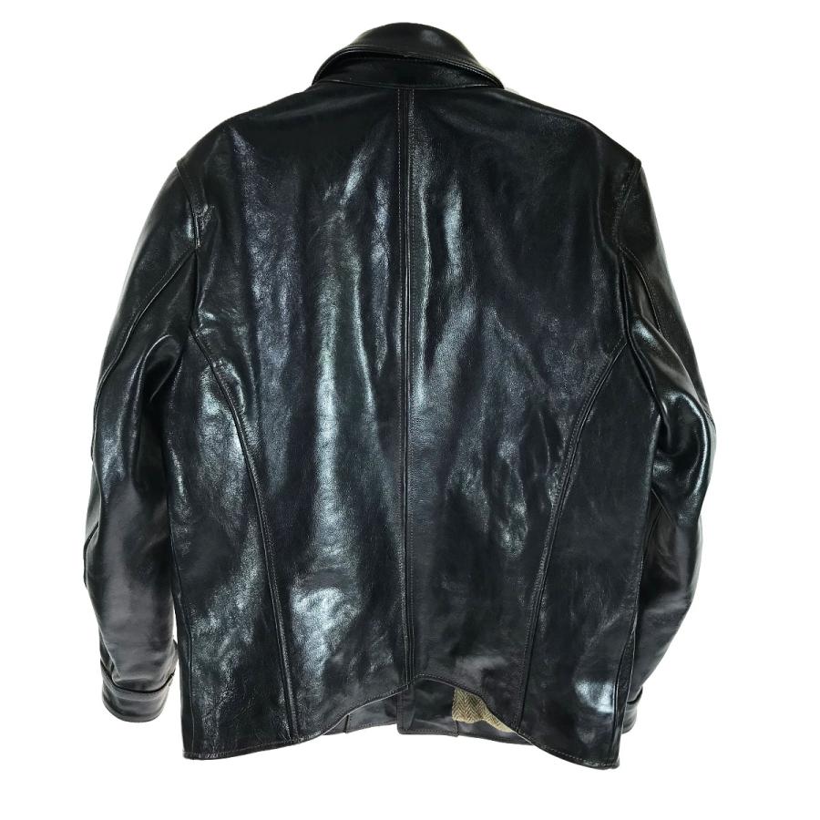 LEATHER BOMU ホースハイド カーコート XLサイズ ブラック LEATHER BOMU ホースハイド カーコート XLサイズ ブラック