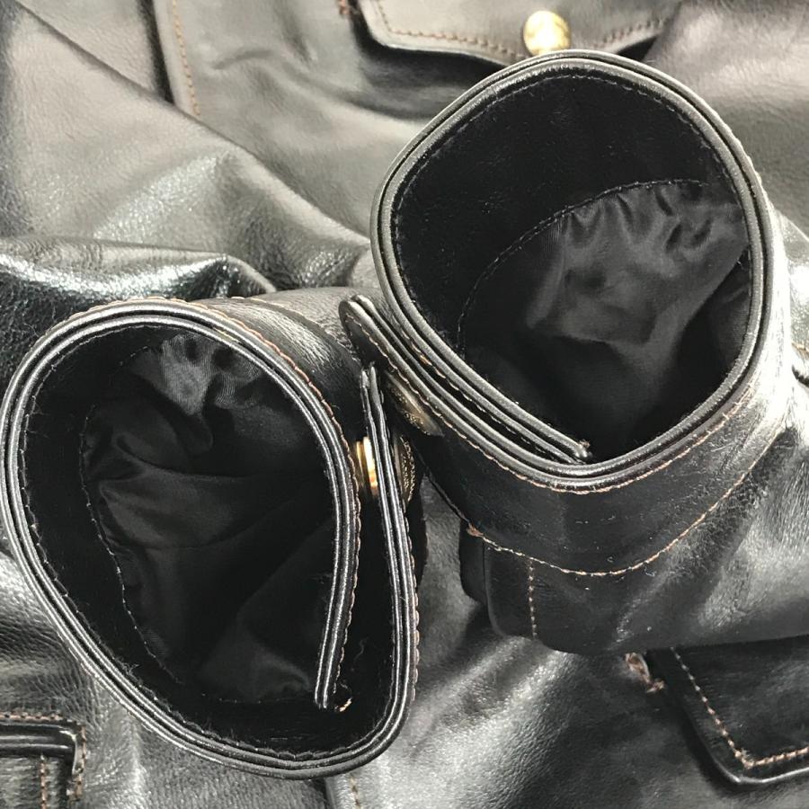 LEATHER BOMU ホースハイド カーコート XLサイズ ブラック