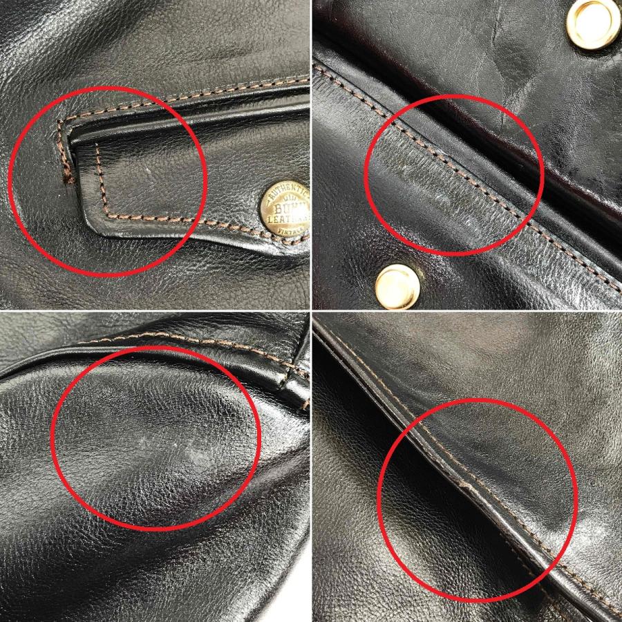 LEATHER BOMU ホースハイド カーコート XLサイズ ブラック レザー