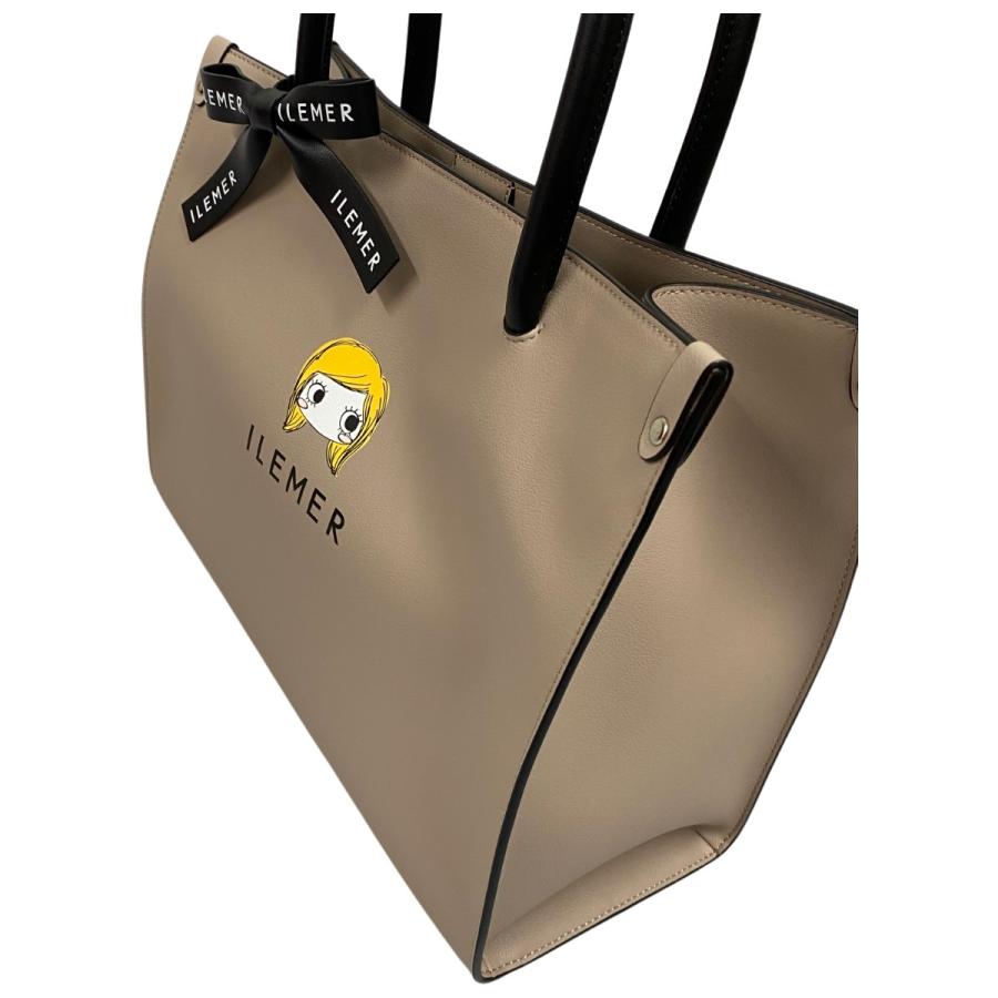 VIVI ヴィヴィ スクエアトートバッグ イーマリーちゃん グレージュ