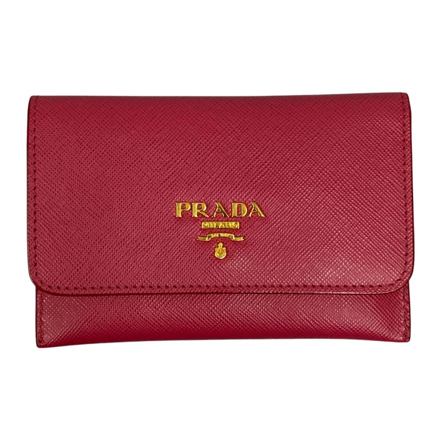 ##PRADA プラダ サフィアーノ カードケース・名刺ケース 1MC362 ピンク系 PRADA（プラダ） ## サフィアーノ カードケース・名刺ケース 1MC362
