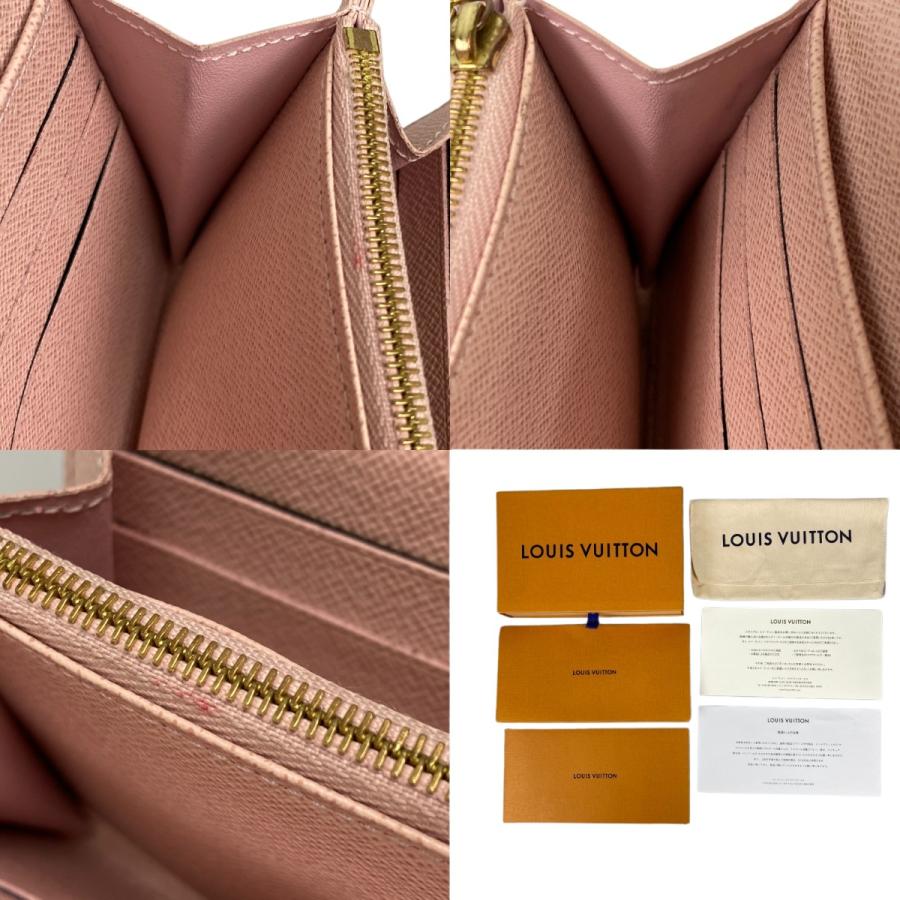 LOUIS VUITTON ルイヴィトン ポルトフォイユ サラ M62235 RFID ローズ バレリーヌ ブラウン モノグラム 長財布 イニシャル有り レディース 【中古】 42604R5 ポルトフォイユ・サラ ルイヴィトン 長財布 ポルトフォイユサラ M62235