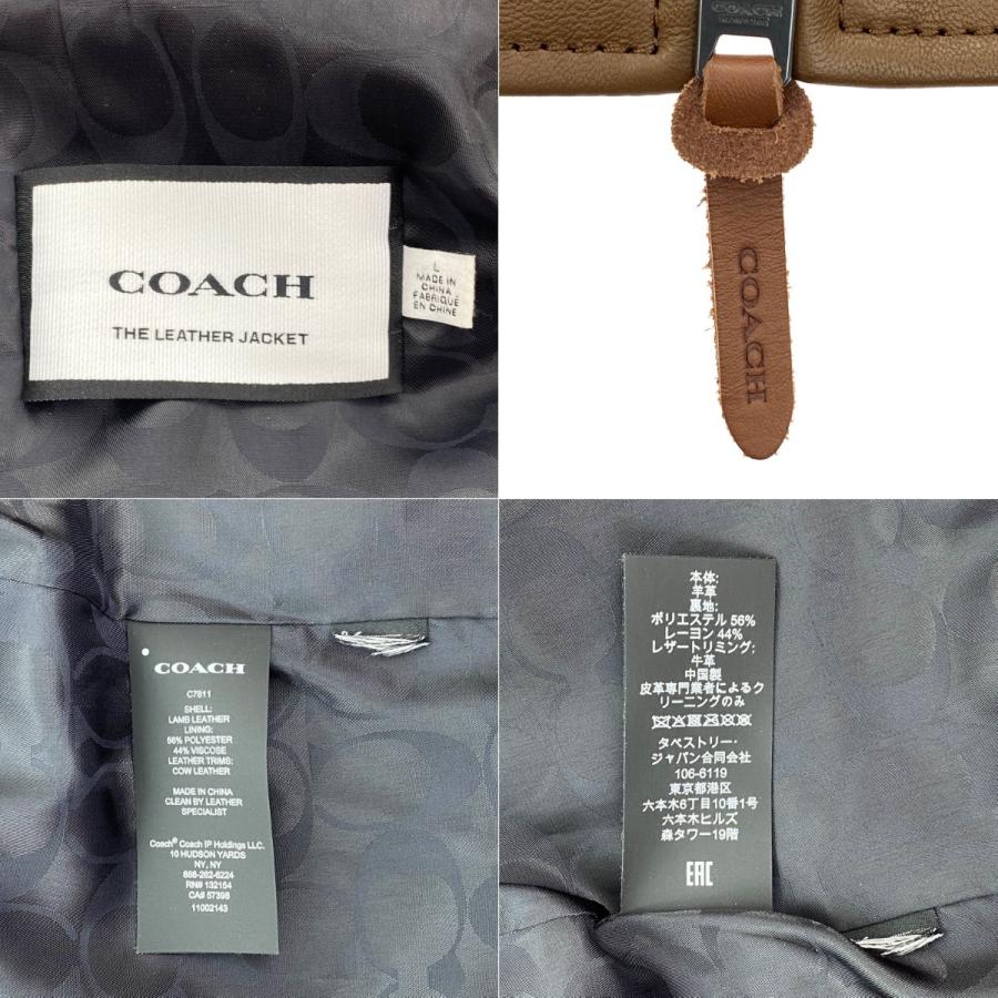 COACH（コーチ） ## レザー レーサー ジャケット C7811 ラスティック
