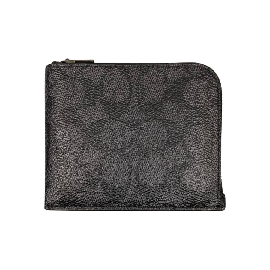 美品 coach コーチ 3-IN-1 L字 ウォレット 黒 COACH（コーチ） ## 3-IN-1 Lジップ ウォレット・シグネチャー
