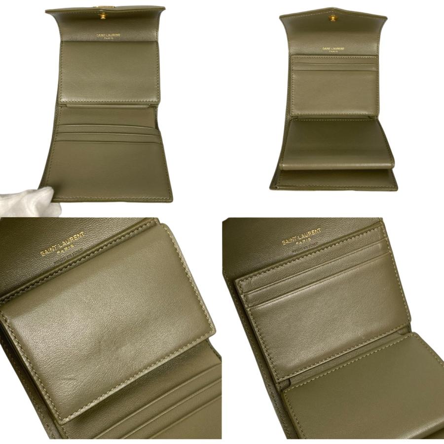 サンローラン 2つ折り財布 オリーブ サンローラン SAINT LAURENT 財布 （オリーブ） -ファッション