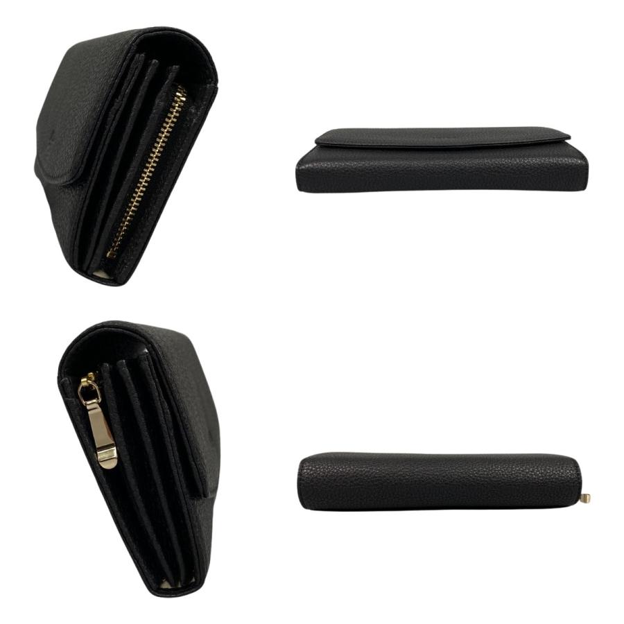 IBIZA イビサ かぶせ長財布 牛革 ブラック 目立った傷や汚れなし  