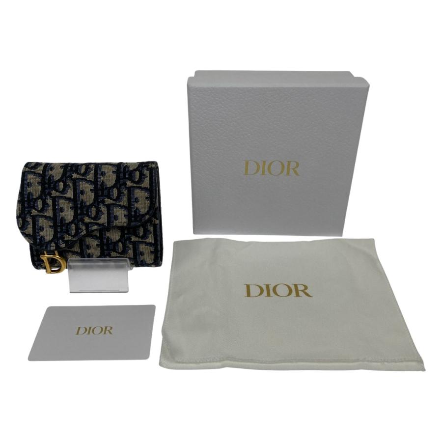 ##Christian Dior クリスチャンディオール 3つ折り財布 S5912CTZQ M928 ブルー Christian Dior クリスチャンディオール 3つ折り財布 S5912CTZQ M928