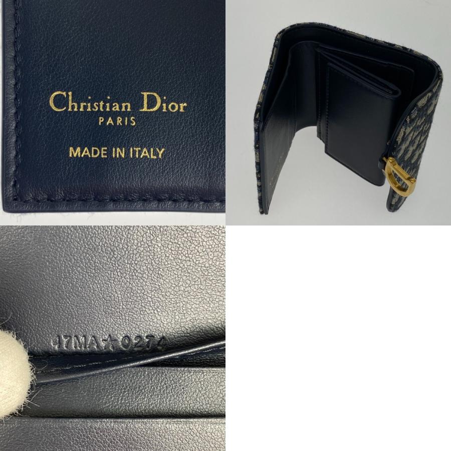 ##Christian Dior クリスチャンディオール 3つ折り財布 S5912CTZQ M928 ブルー Christian Dior クリスチャンディオール 3つ折り財布 S5912CTZQ M928