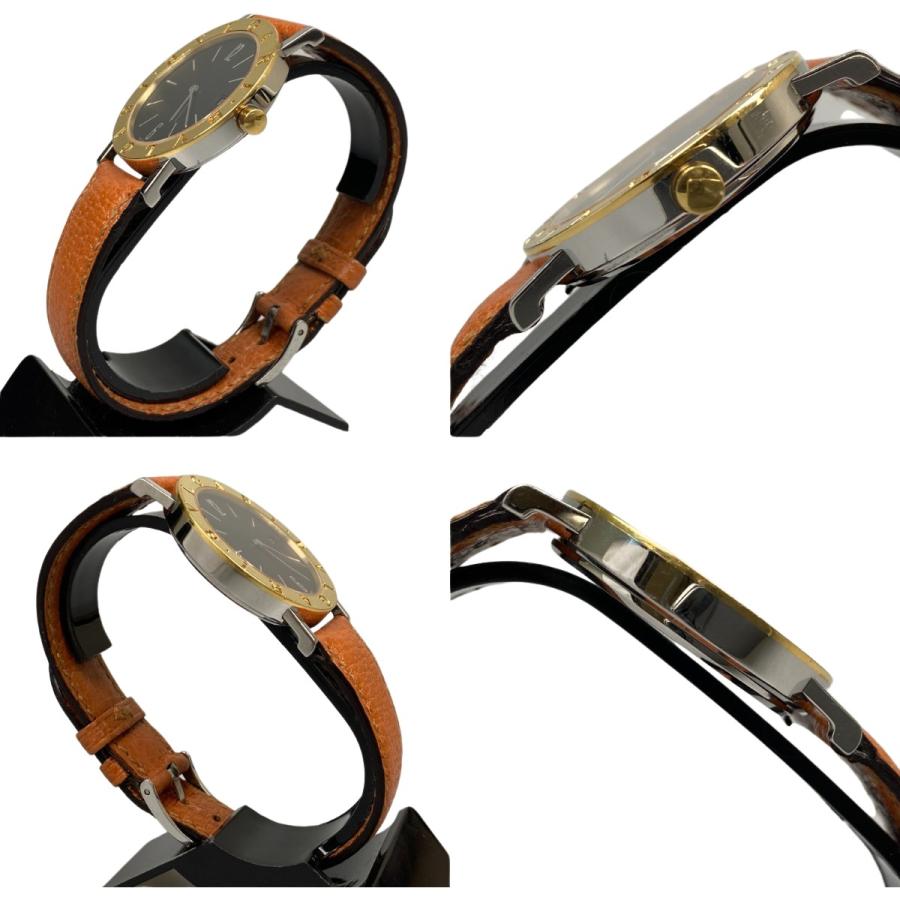 ブルガリ BVLGARI BB33 SGLD レザー 黒文字盤 クォーツ腕時計 BVLGARI ブルガリブルガリ BB33SLD ブラック文字盤 メンズ クォーツ