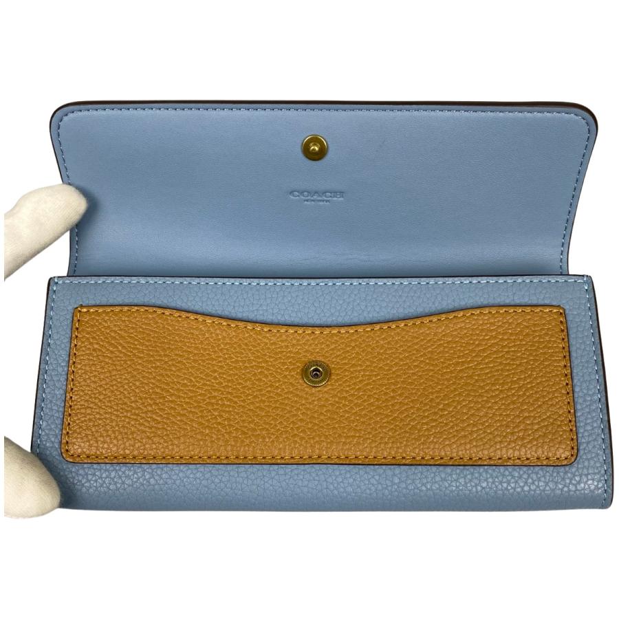 COACH（コーチ） ## ミラ ロング フラップ ウォレット・カラーブロック