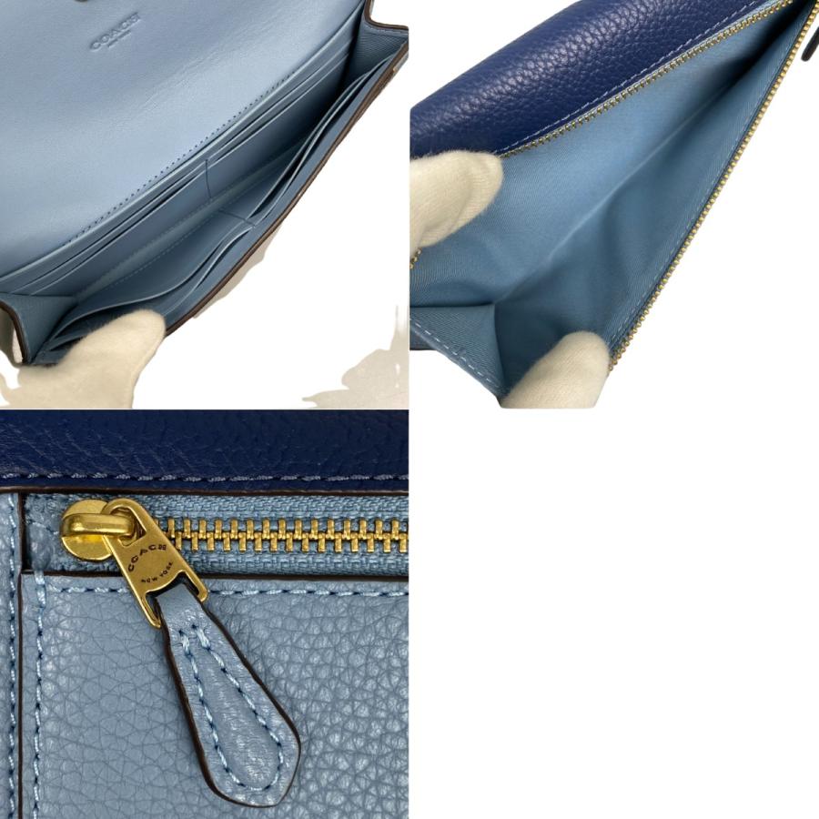 COACH（コーチ） ## ミラ ロング フラップ ウォレット・カラーブロック