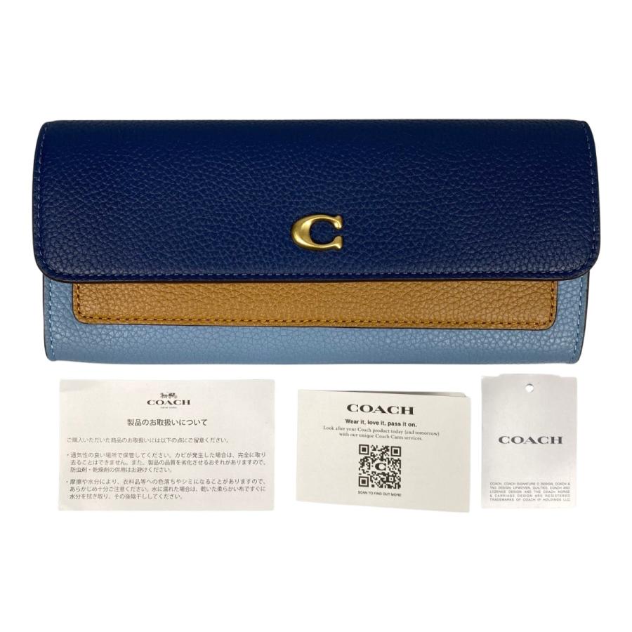 COACH（コーチ） ## ミラ ロング フラップ ウォレット・カラーブロック