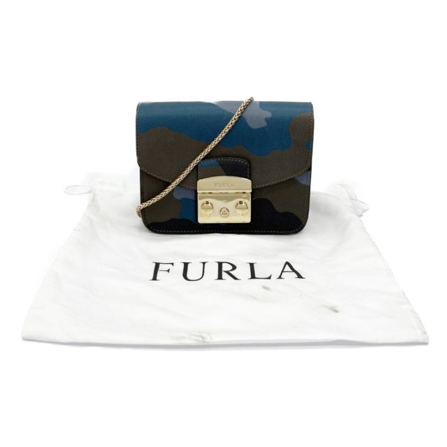 FURLA ◇◇ フルラ メトロポリス チェーンショルダーバッグ 迷彩柄 