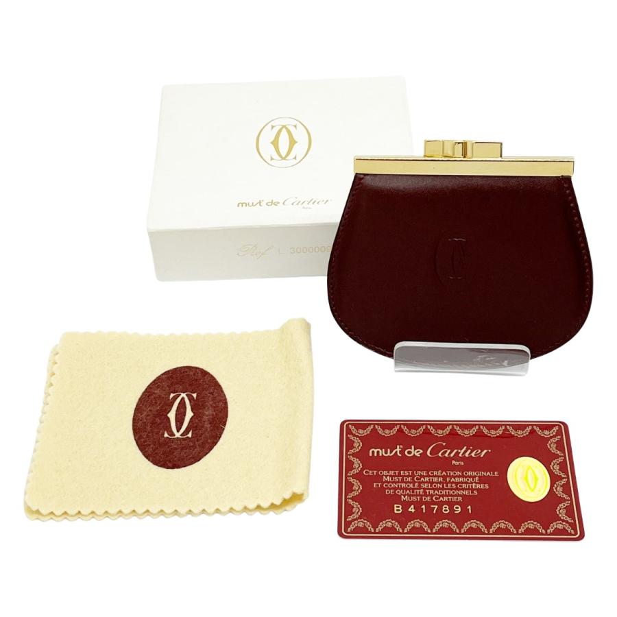 美品 カルティエ コインケース レザー ギャランティーカード あり Cartier ◇◇ カルティエ 財布 コインケース マストライン
