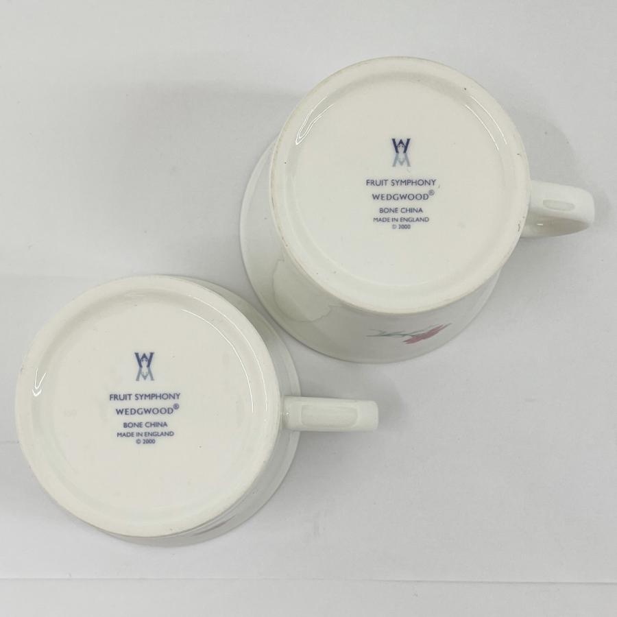 ◆◆ Wedgwood ウェッジウッド カップ\u0026ソーサー プレート フルーツシンフォニー 2客・2枚セット やや傷や汚れありの画像