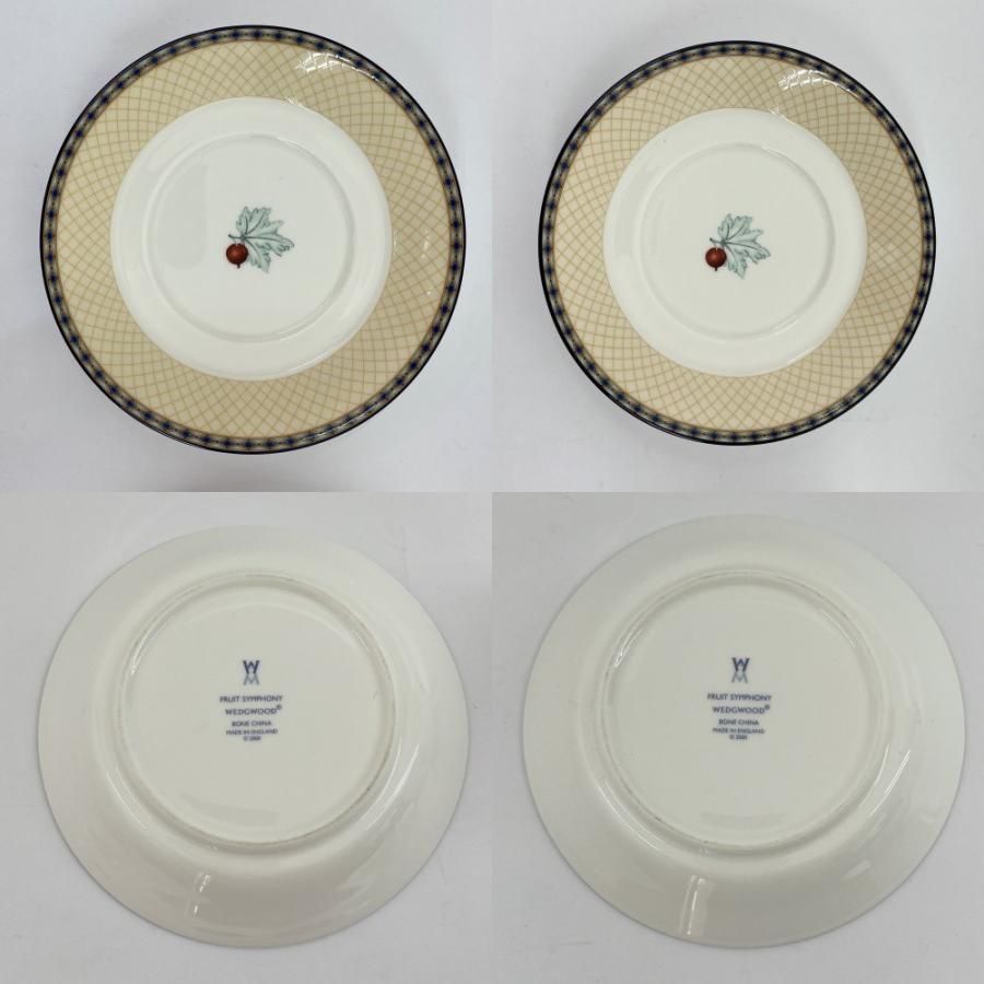 ◆◆ Wedgwood ウェッジウッド カップ\u0026ソーサー プレート フルーツシンフォニー 2客・2枚セット やや傷や汚れありの画像