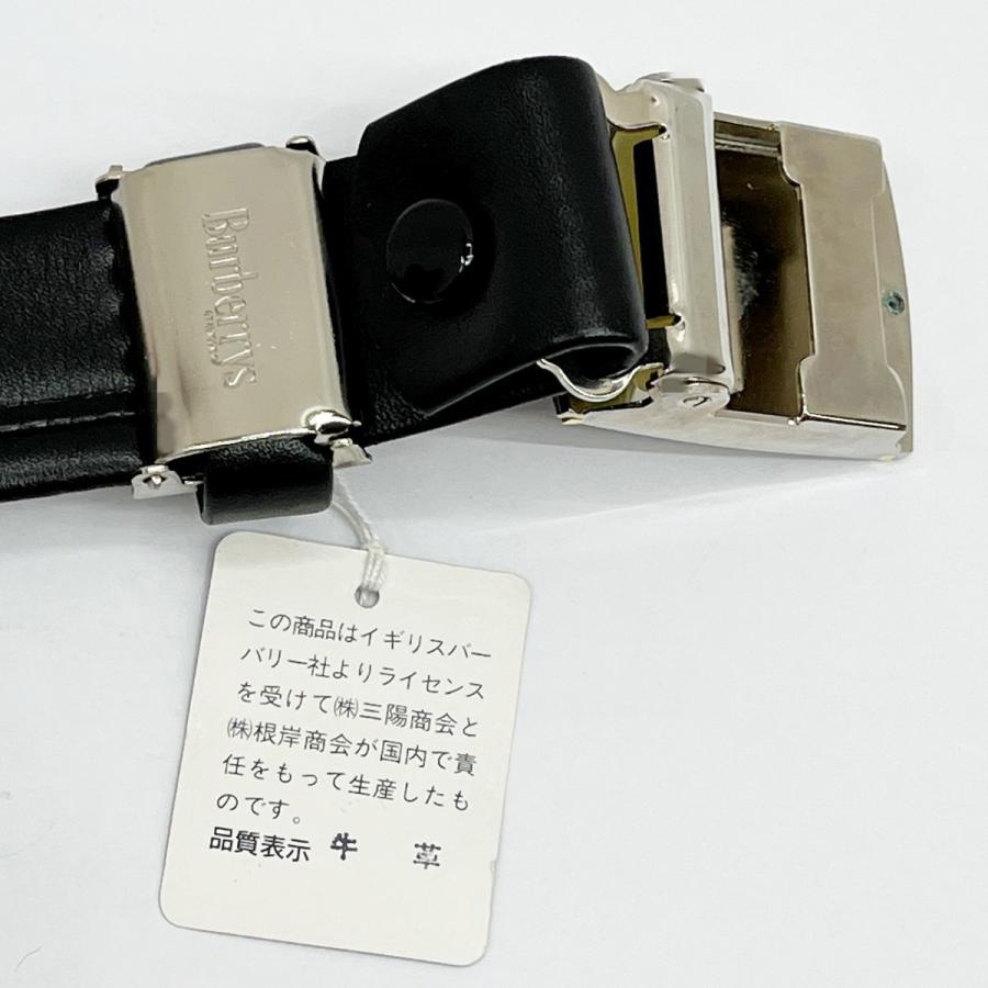 新品 バーバリー ホースロゴ 日本製 ベルト ブラック 化粧箱付 レザー BURBERRY ◇◇ バーバリー レザーベルト ホースロゴ ブラック