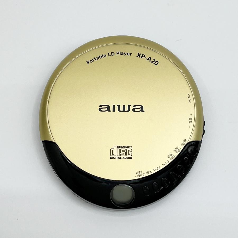 ◇◇ AIWA アイワ ポータブルCDプレーヤー ゴールド XP-A20 やや傷や