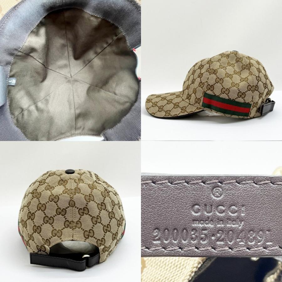 GUCCI（グッチ） 帽子 キャップ GG柄 200035 Lサイズ 59cm ベージュ 傷