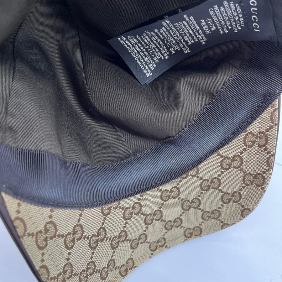 GUCCI（グッチ） 帽子 キャップ GG柄 200035 Lサイズ 59cm ベージュ 傷