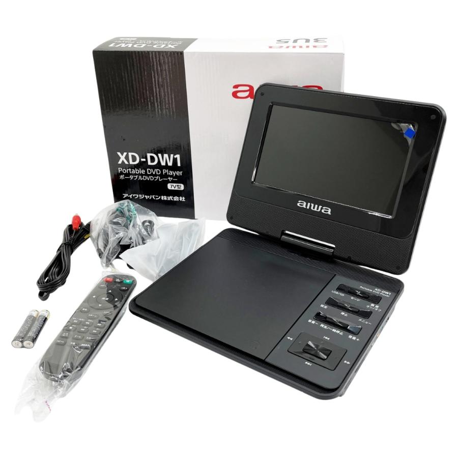 アイワ/ポータブルDVDプレーヤー/7V型/XD-DW1（管理No.N2F） ◇◇ AIWA アイワ ポータブルDVDプレーヤー 7インチ 2021年製 XD