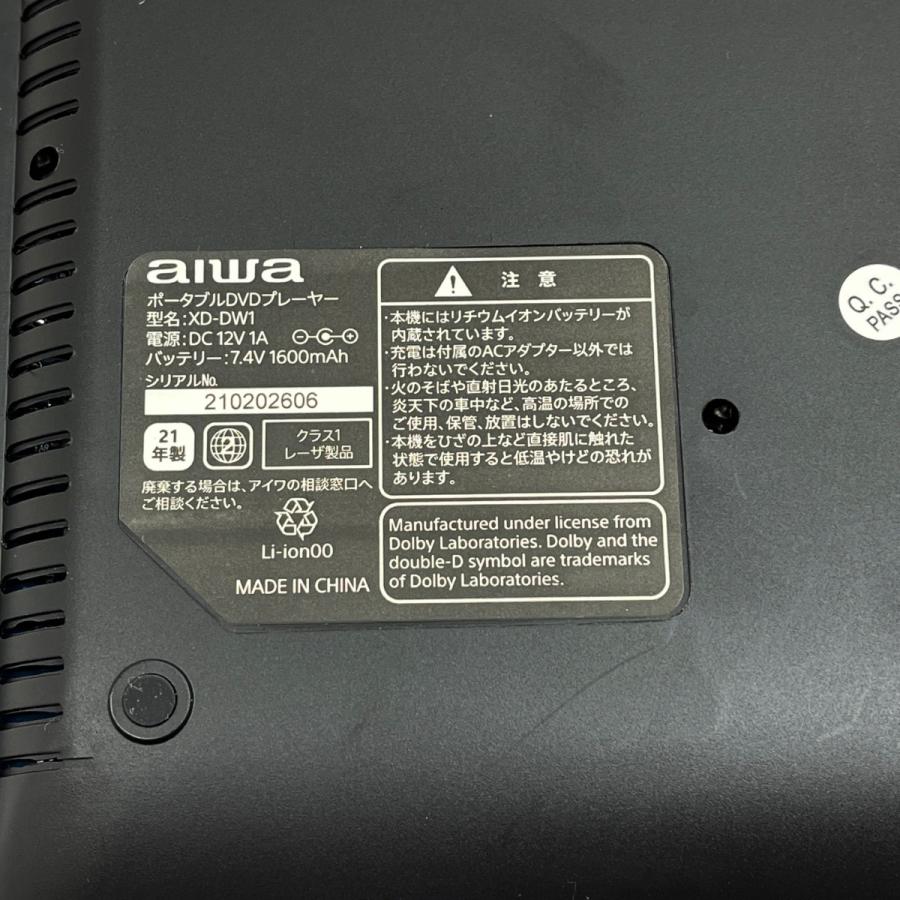 アイワ/ポータブルDVDプレーヤー/7V型/XD-DW1（管理No.N2F） AIWA アイワ 7インチ ポータブルDVDプレーヤー XD-DW1 ※リモコン