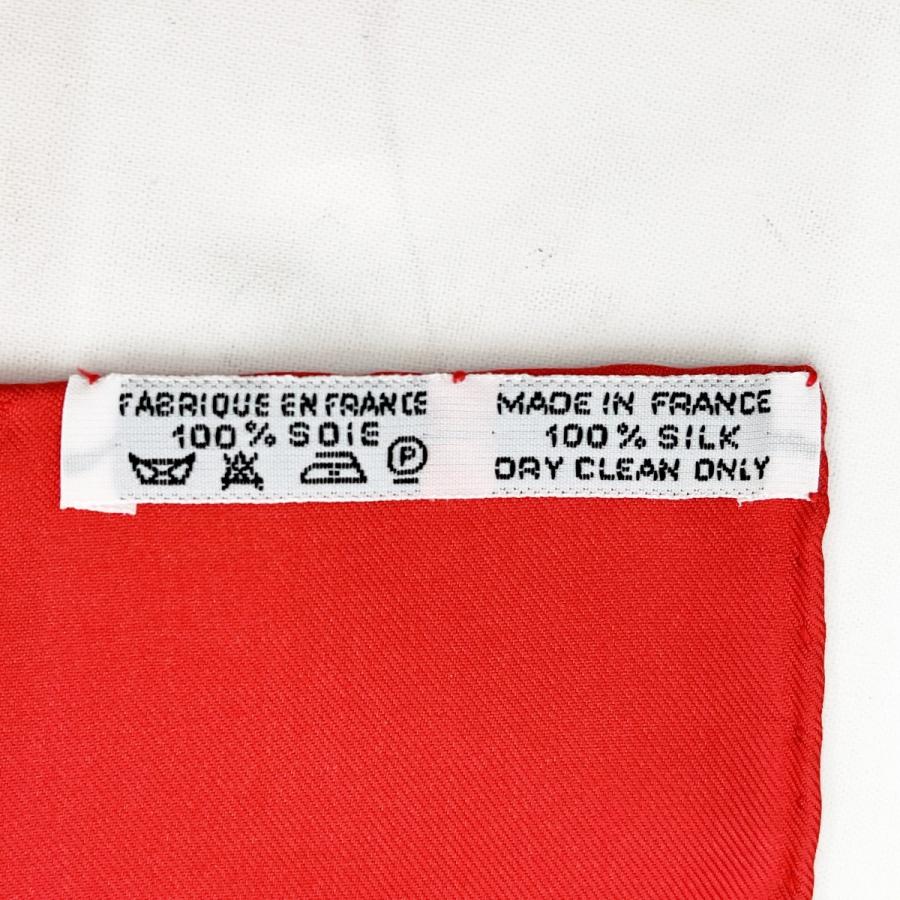 HERMES（エルメス） ◇◇ スカーフ シルク 馬 箱無 赤 レッド 目立った