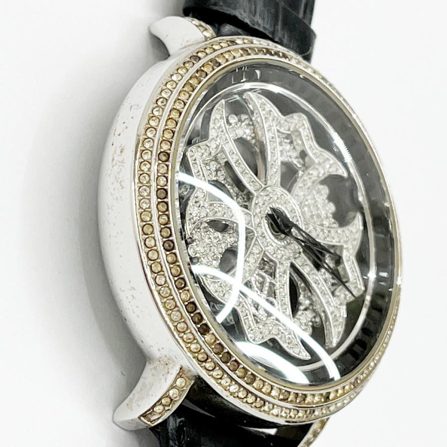 ◇◇ brillamico ブリラミコ 腕時計 クォーツ スワロフスキー レザー