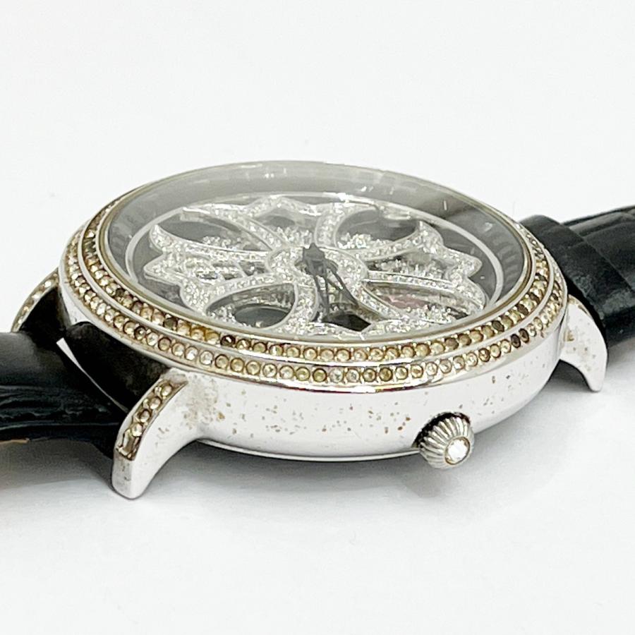 ◇◇ brillamico ブリラミコ 腕時計 クォーツ スワロフスキー レザー