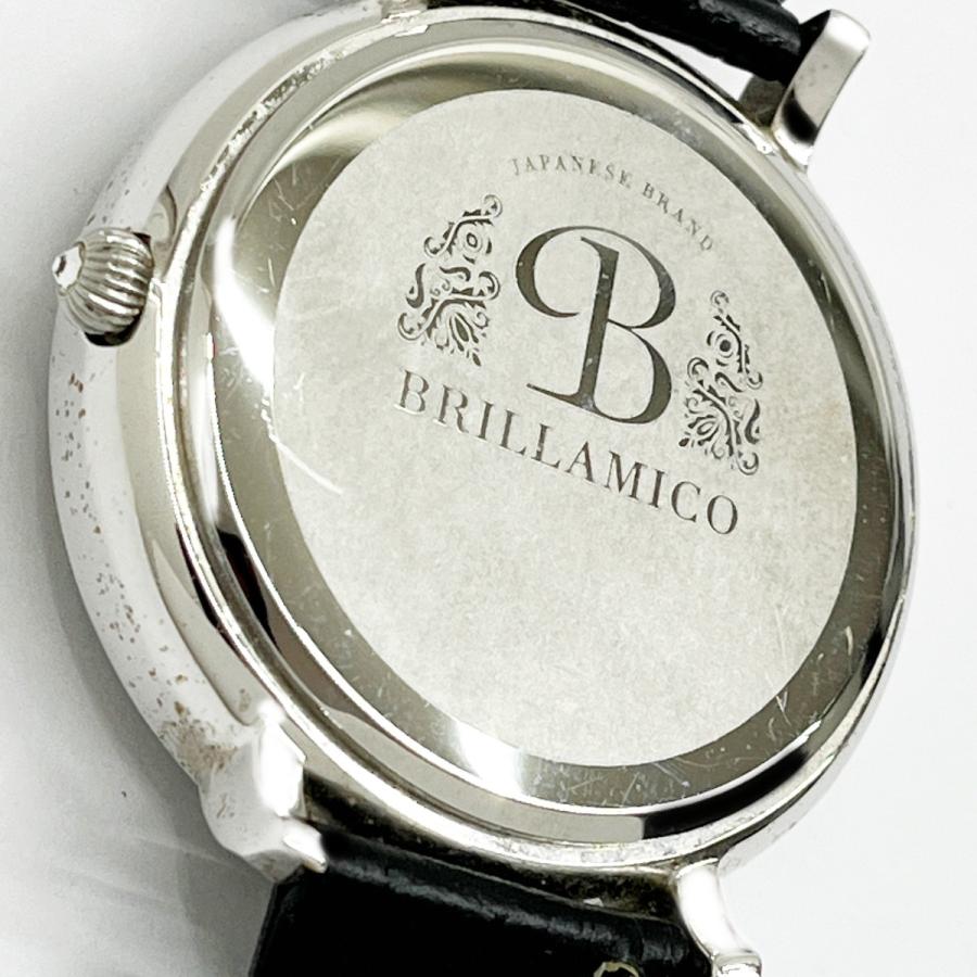 ◇◇ brillamico ブリラミコ 腕時計 クォーツ スワロフスキー レザー