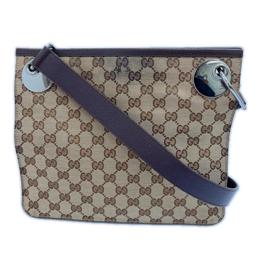 GUCCI（グッチ） ショルダーバッグ GGキャンバス 120841 ブラウン 傷や 