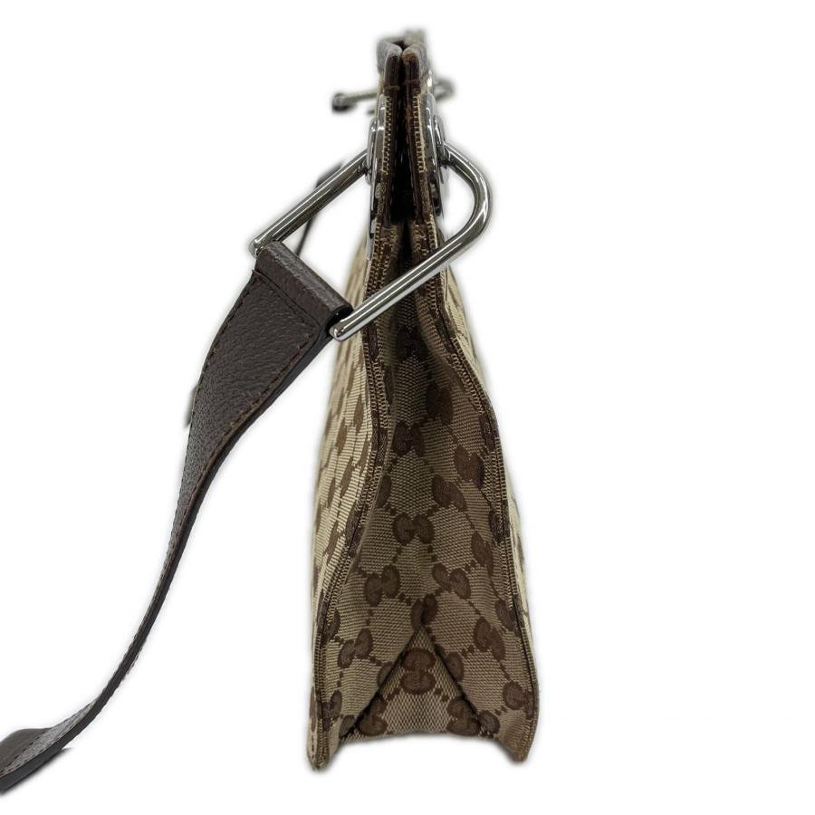 ショルダーバッグ　傷あり GUCCI（グッチ） ショルダーバッグ GGキャンバス 120841 ブラウン 傷や