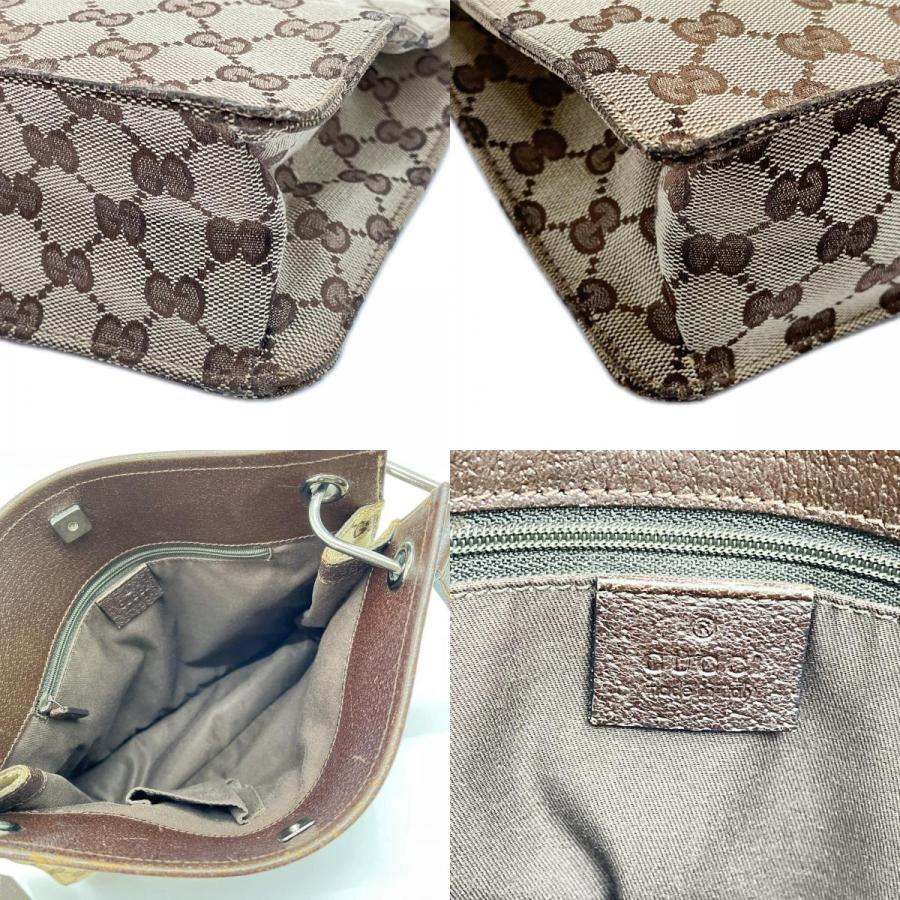 ショルダーバッグ　傷あり GUCCI（グッチ） ショルダーバッグ GGキャンバス 120841 ブラウン 傷や
