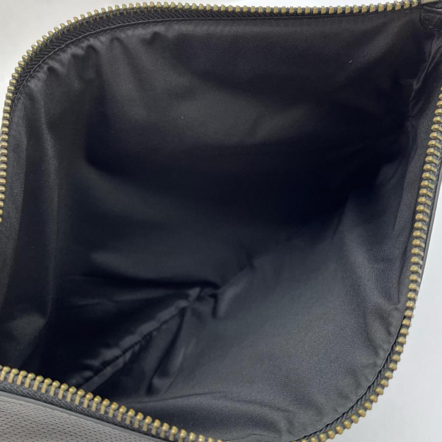 COACH（コーチ） パンチングレザークラッチバッグ F63066 ブラック