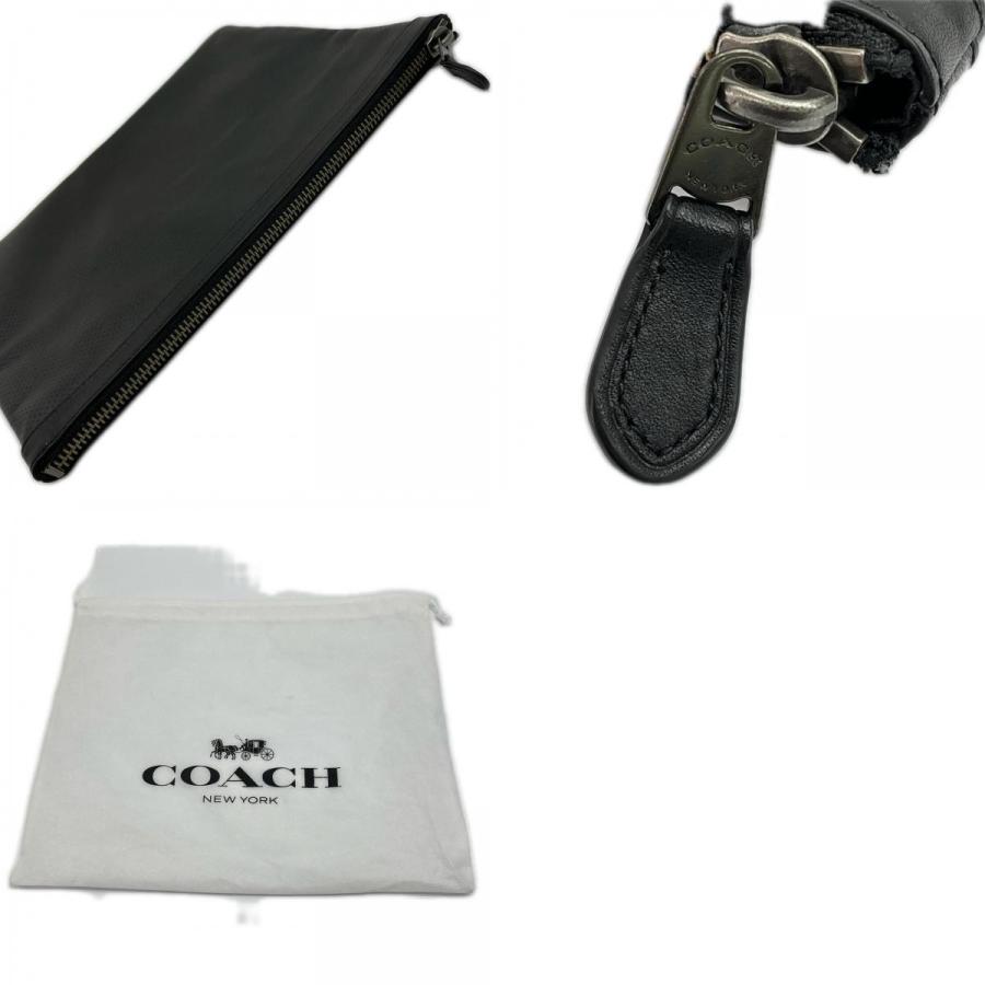 COACH（コーチ） パンチングレザークラッチバッグ F63066 ブラック