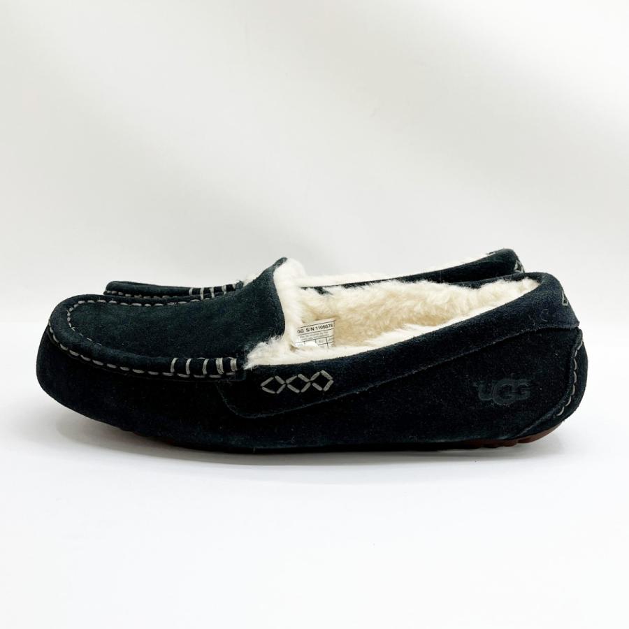 ◇◇ UGG アグ モカシン アンスレー 25cm スリッポン ムートン 黒