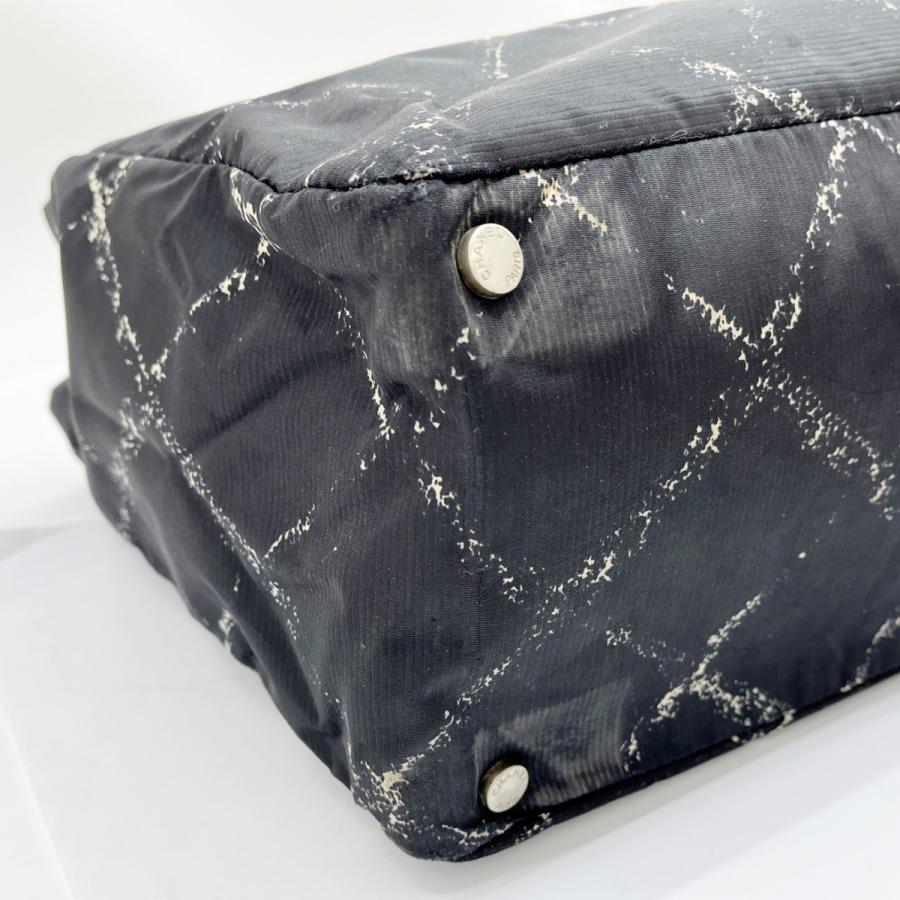 CHANEL シャネル ハンドバッグ トートバッグ トラベルライン ヨゴレ・変色有 レディース ブラック 傷や汚れあり