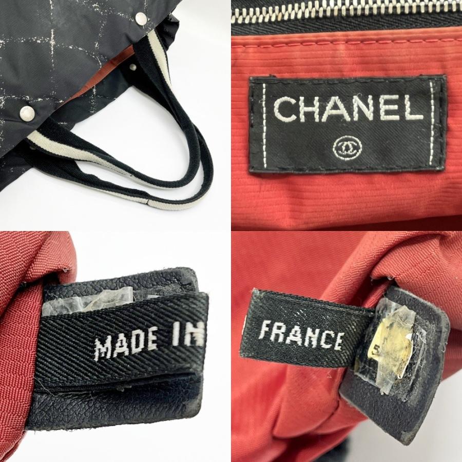 CHANEL シャネル ハンドバッグ トートバッグ トラベルライン ヨゴレ・変色有 レディース ブラック 傷や汚れあり
