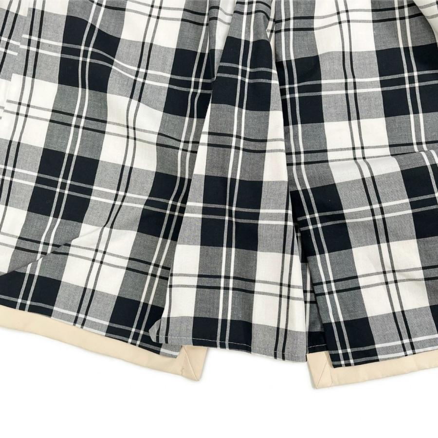 ◇◇ MACKINTOSH ロングコート Mサイズ 裏地白黒チェック クリーム