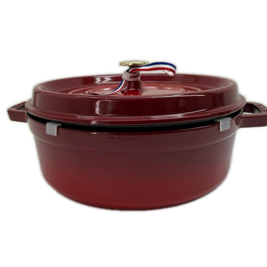 ◇◇ STAUB ストウブ 両手鍋 シャローココットラウンド 26cm ミトン付 
