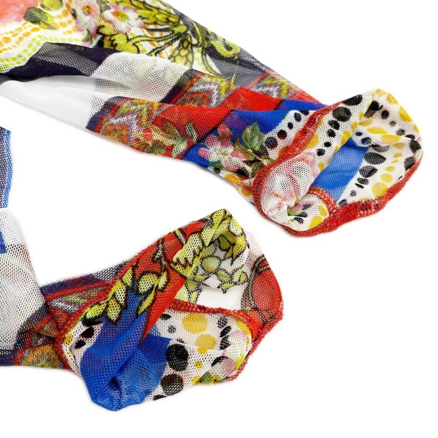 【美品】伊太利屋 GKビジュー＆裾チャーム付 ベロアタートルネック 9号 黒 ◇◇ ITALIYA イタリヤ 伊太利屋 カットソー 9号 レーシータートル