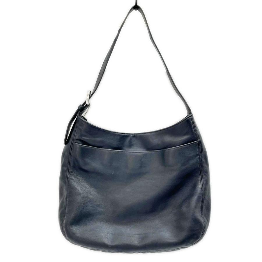 コーチ ショルダーバッグ シグネチャー ブラック 斜め掛け PVCレザー【美品】 COACH（コーチ） ワンショルダーバッグ レザー レディース 4139