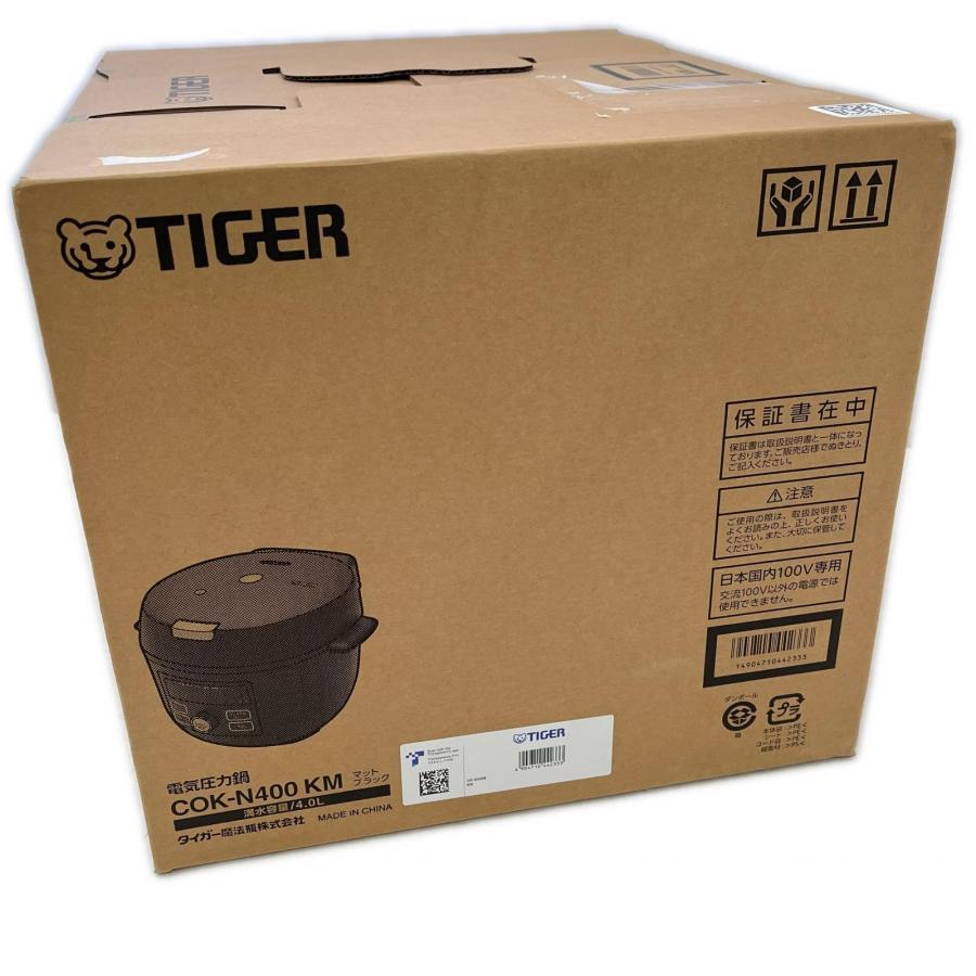 ◆◆Tiger タイガ 電気圧力鍋 2024年製 満水容量4L COK-N400KM マットブラック ◇◇ Tiger タイガ 電気圧力鍋 2024年製 満水容量4L COK-N400KM マット