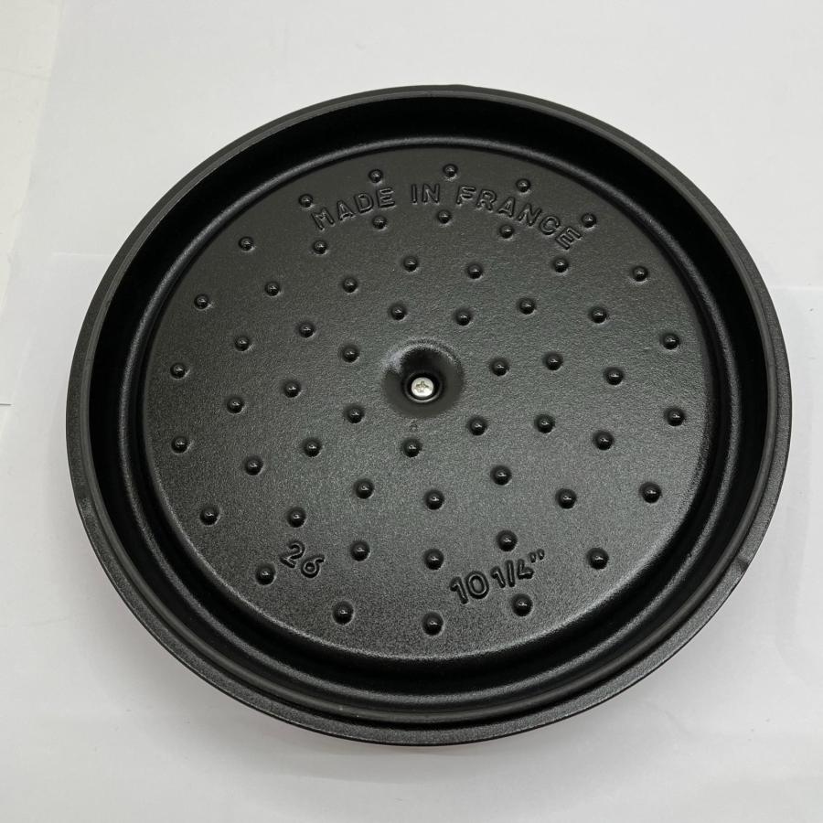 STAUB ストウブ 両手鍋 シャローココットラウンド 26cm ミトン付 4L